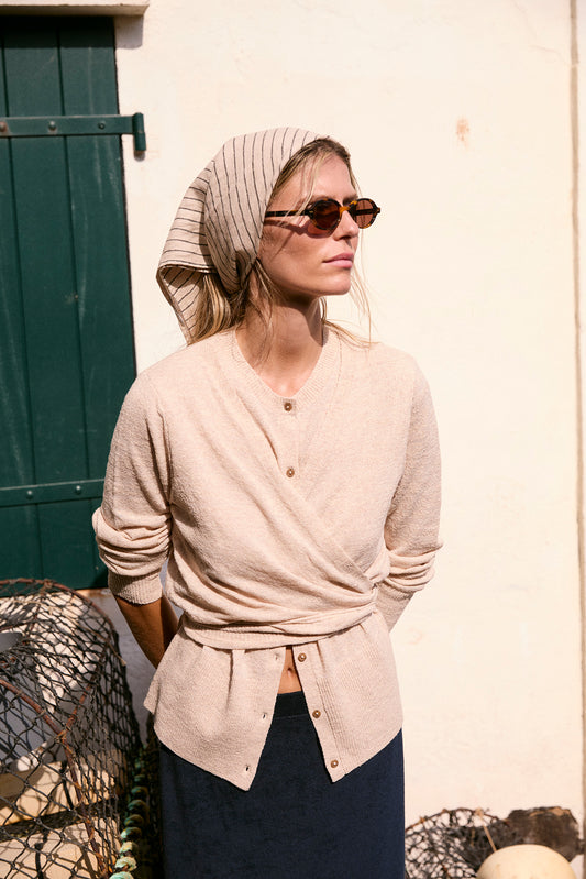 DOUBLE-LAYER WRAP CARDIGAN 2