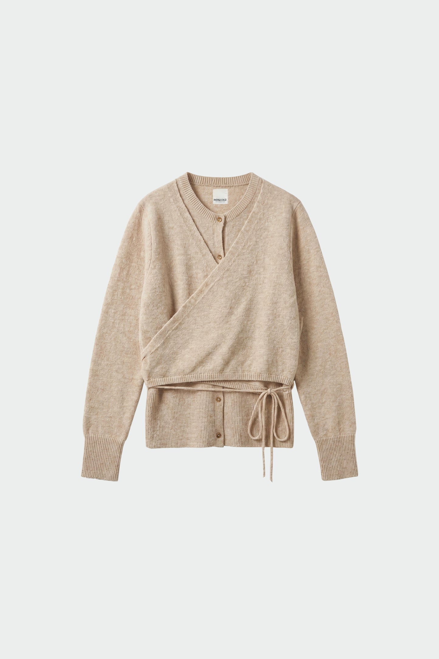 DOUBLE-LAYER WRAP CARDIGAN