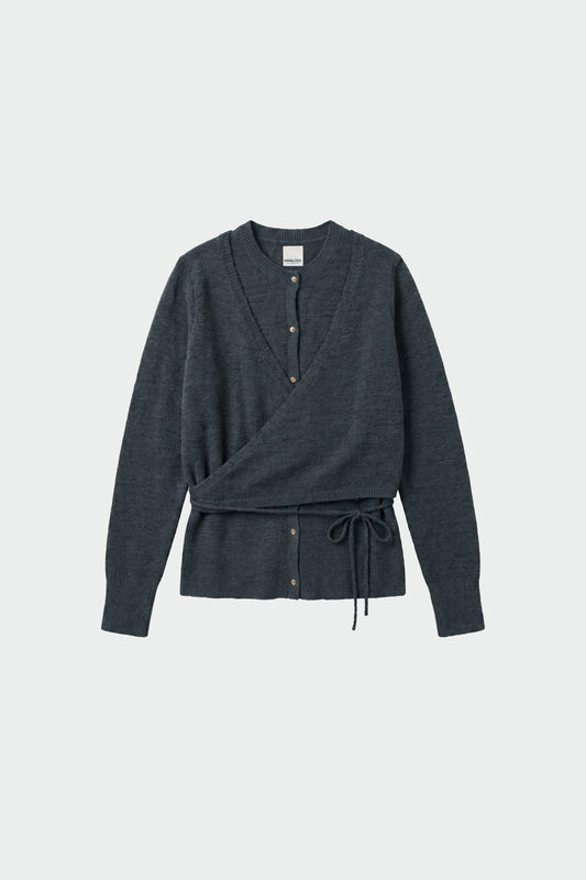 DOUBLE-LAYER WRAP CARDIGAN 5