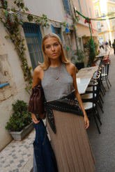 TOP HALTER MAILLE FINE MÉRINOS