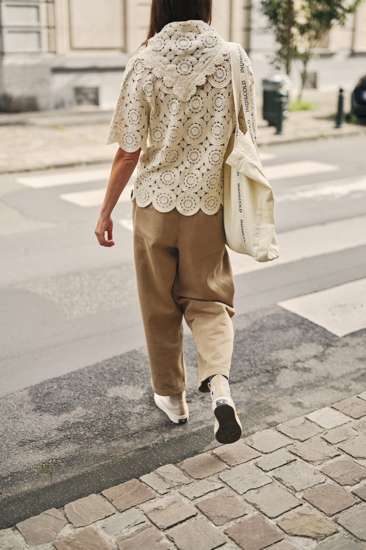 COTTON CROCHET POLO