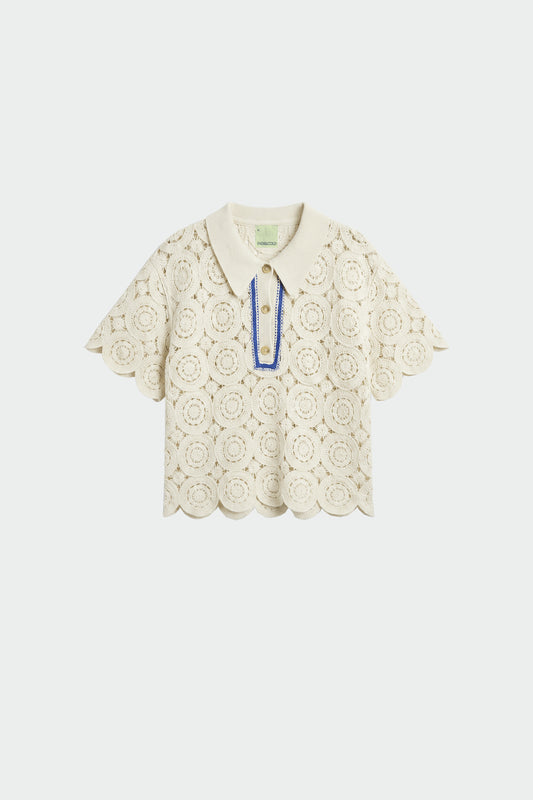 COTTON CROCHET POLO 7