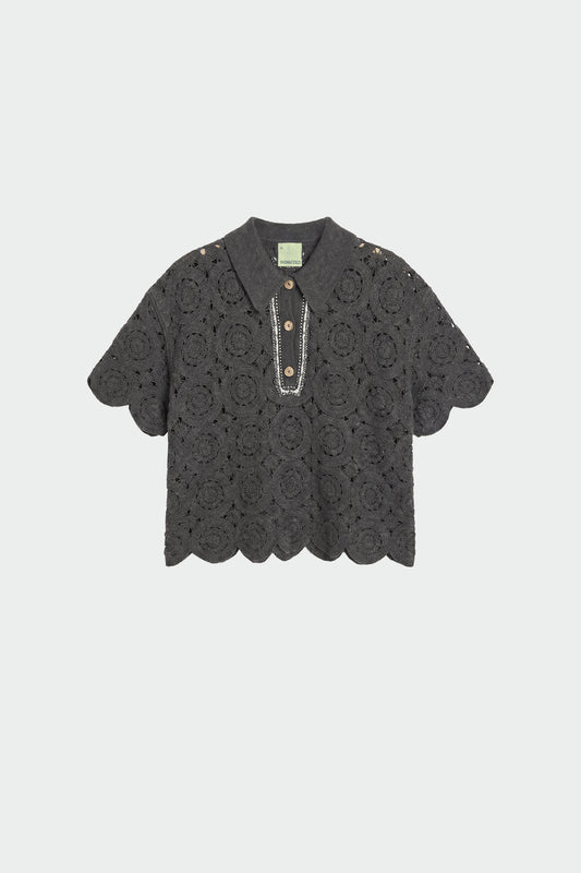COTTON CROCHET POLO 5