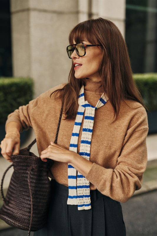 MERINO WOOL ZIP-NECK SWEATER 1