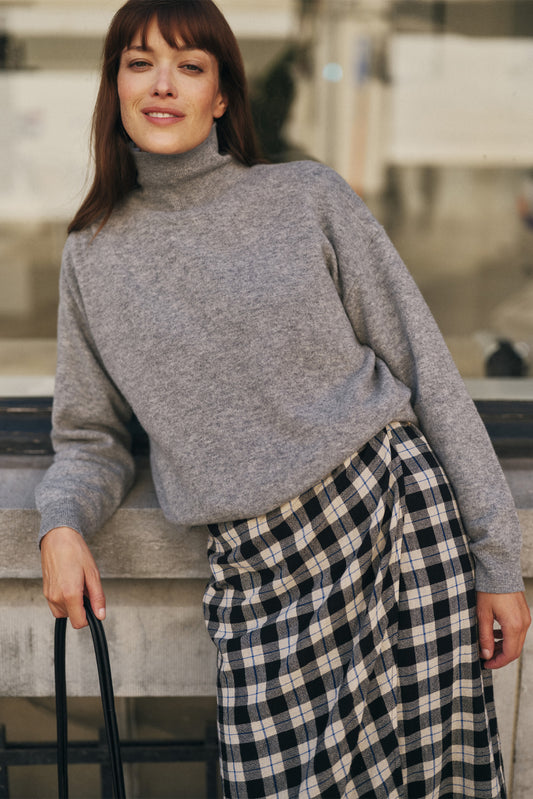 MERINO WOOL ZIP-NECK SWEATER 1