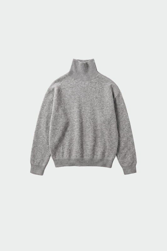 MERINO WOOL ZIP-NECK SWEATER 4