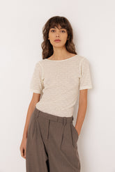 SLIM CIRCULAR JACQUARD T-SHIRT