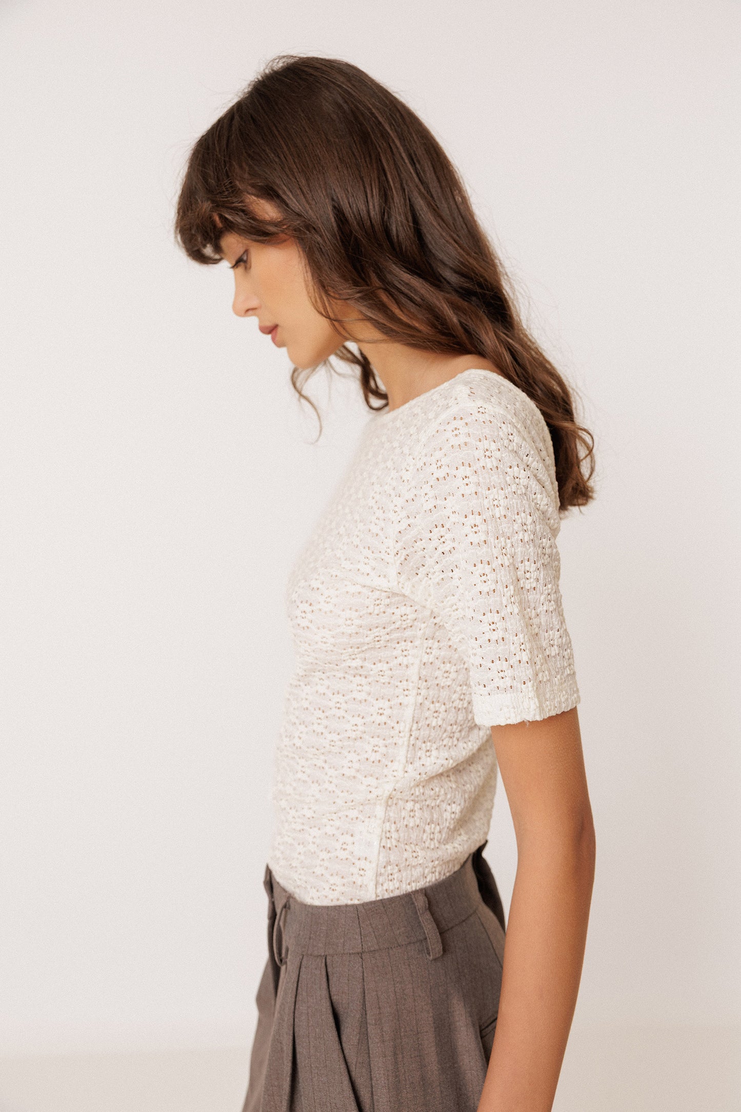 SLIM CIRCULAR JACQUARD T-SHIRT