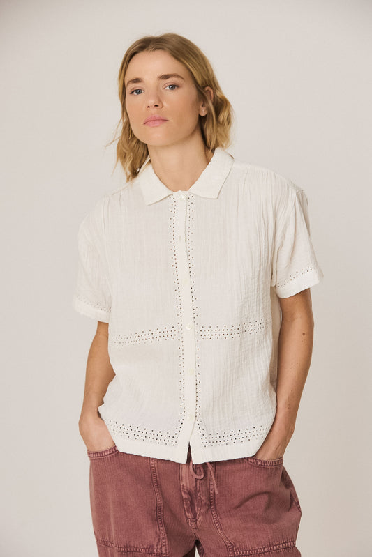 EMBROIDERED COMBINATION TEE 2