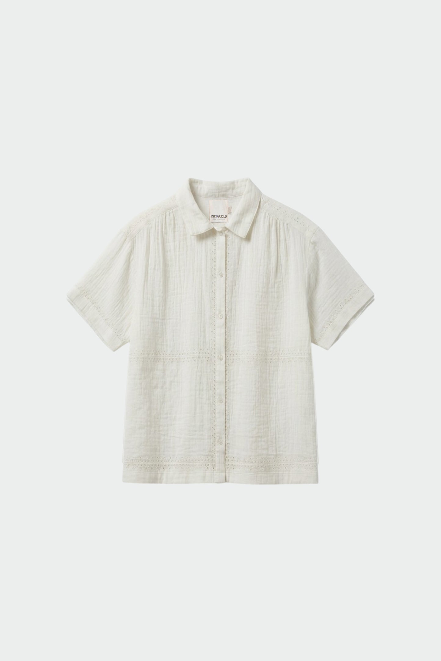 EMBROIDERED COMBINATION TEE