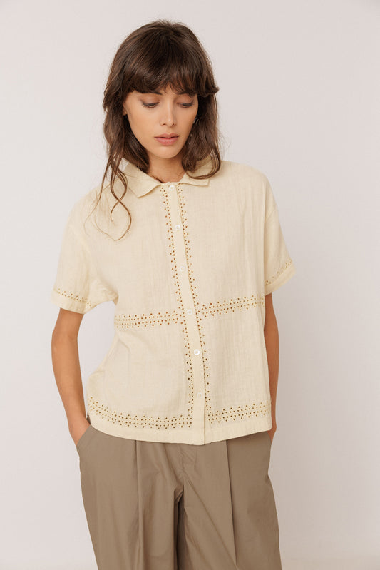 EMBROIDERED COMBINATION TEE 4