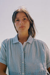 EMBROIDERED COMBINATION TEE