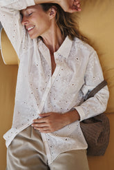 EMBROIDERED HANDKERCHIEF SHIRT
