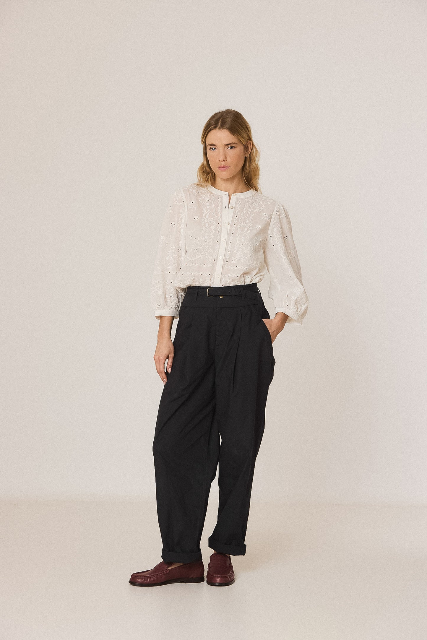 BOXY EMBROIDERED SHIRT