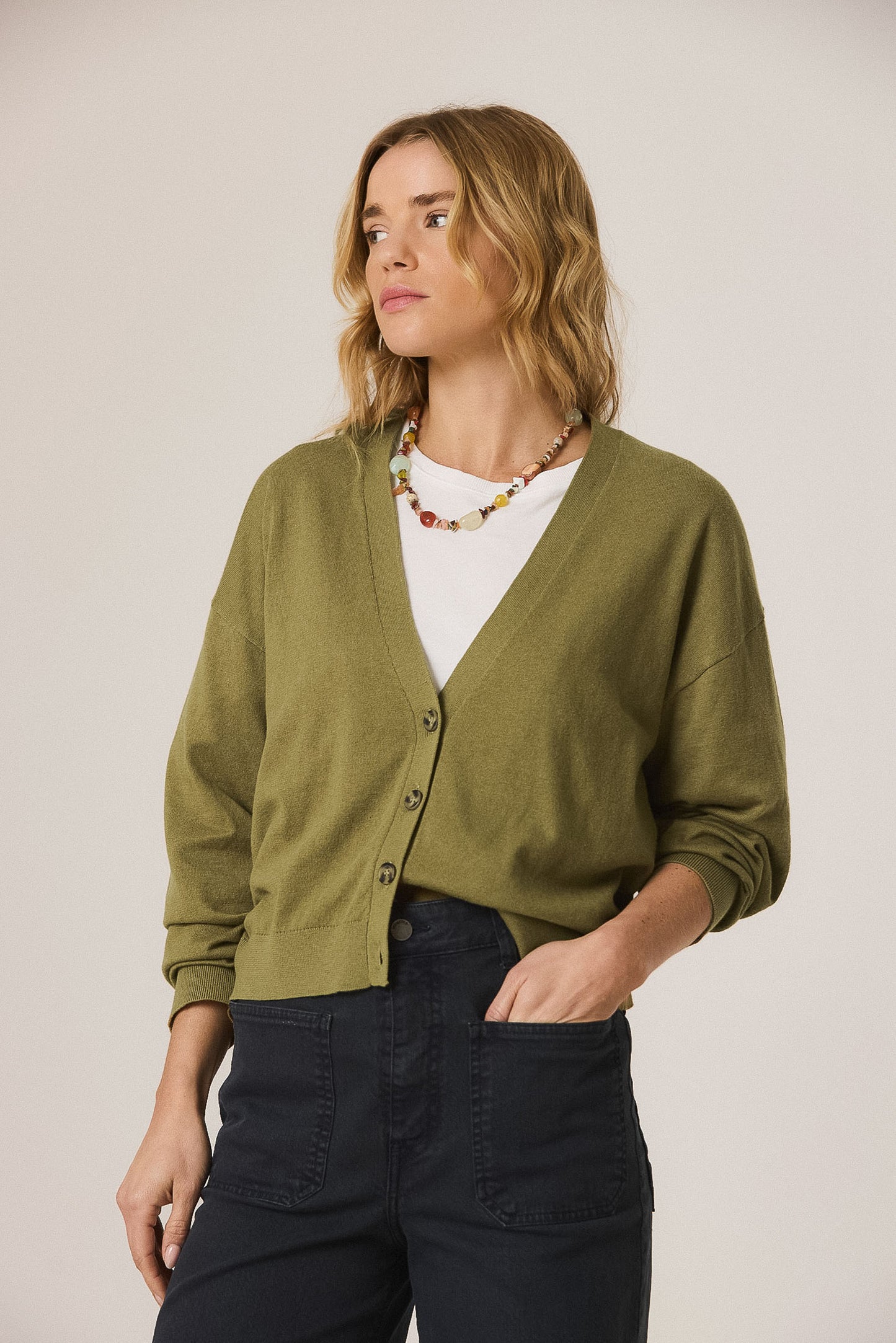 CHAQUETA BÁSICA CON CASHMERE