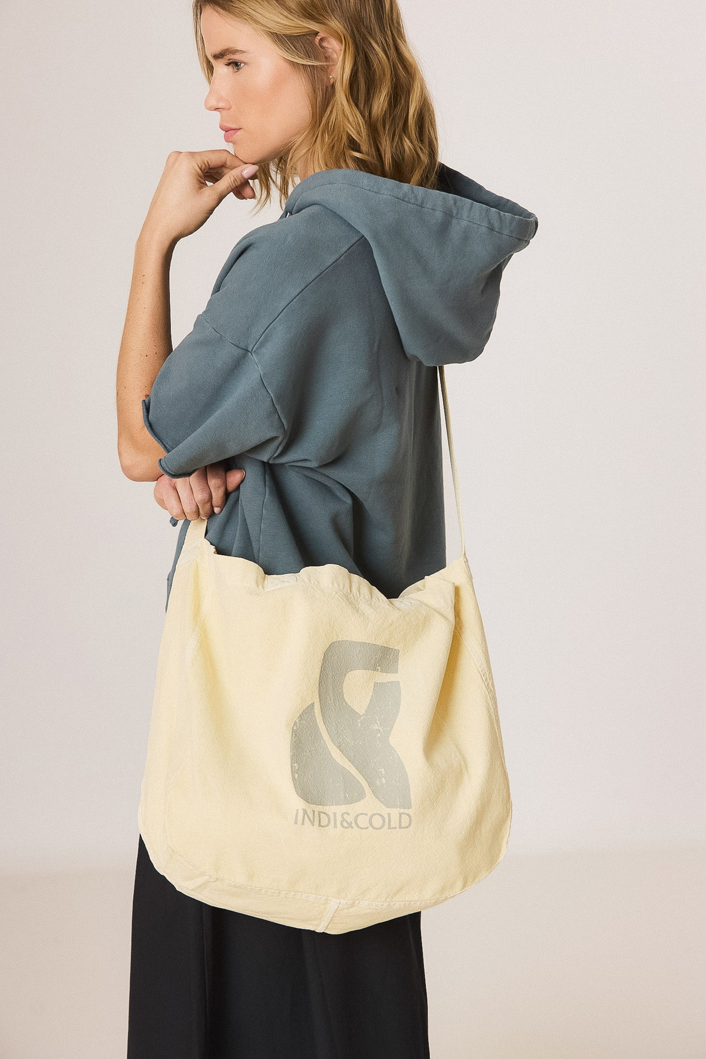 RECYCLED-COTTON MONOGRAMMED BAG