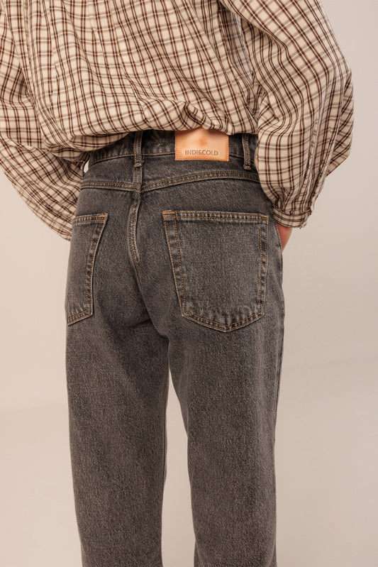 TURNED DENIM PANTS