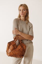 KNOTTED LEATHER BAG