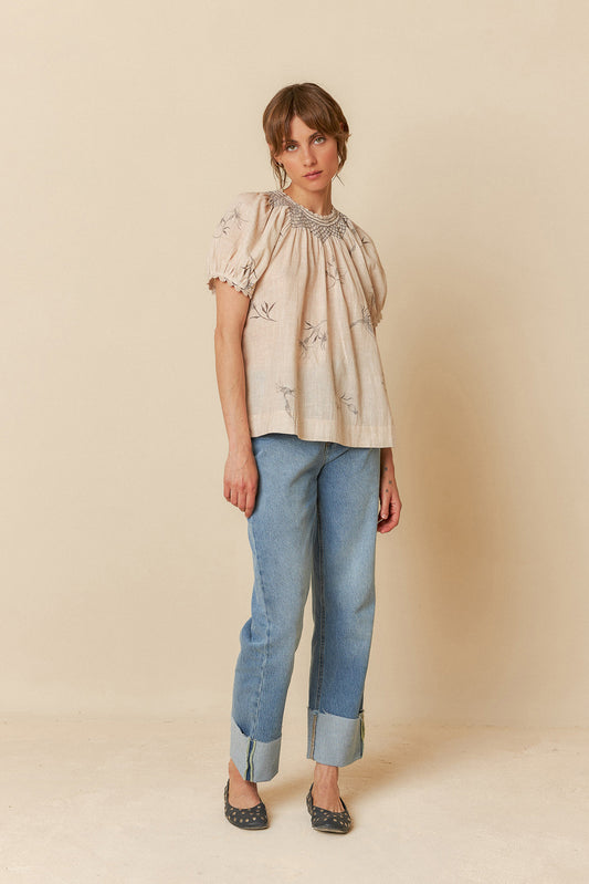 [CL] CROCHET DETAILS BLOUSE