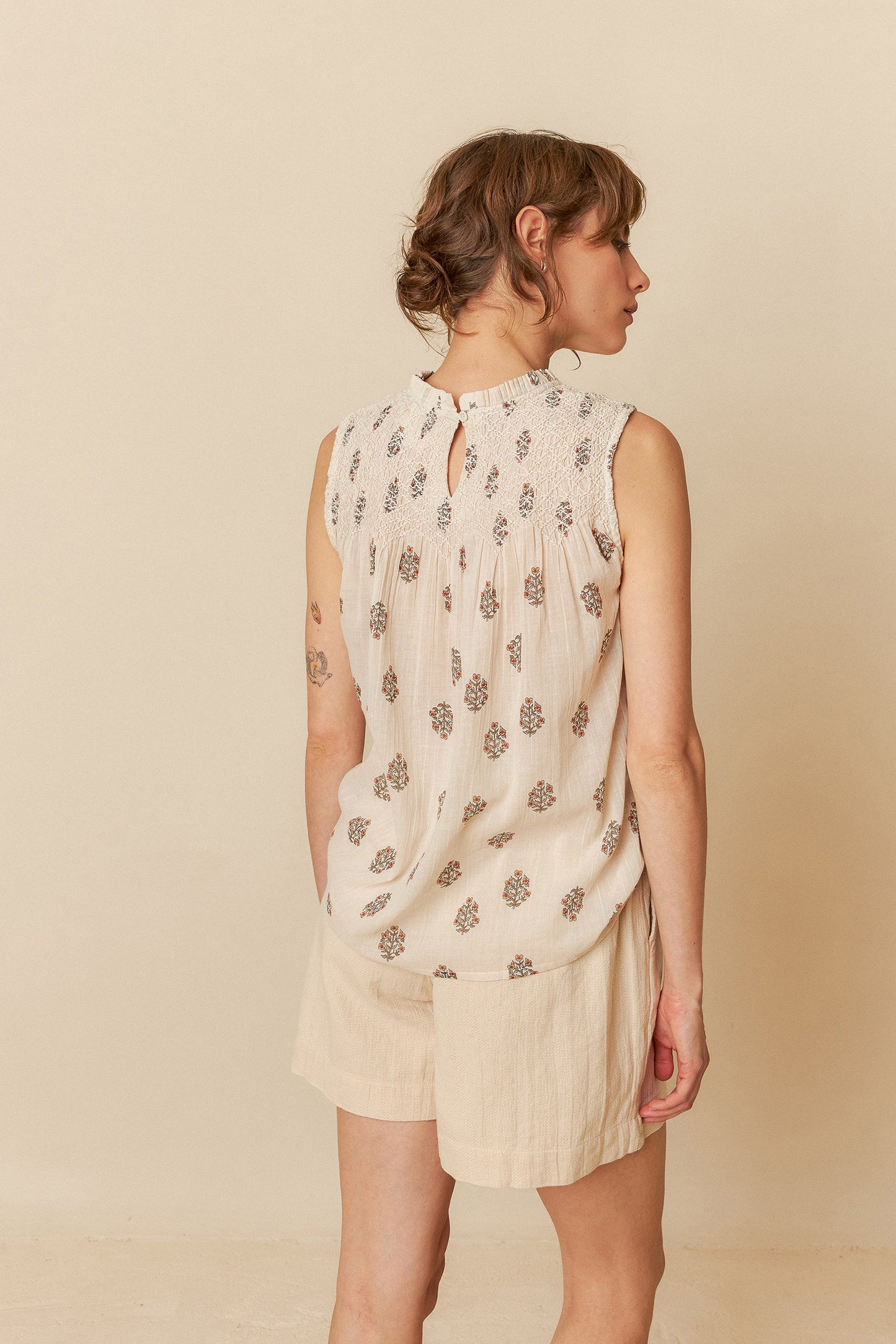[CL] MANUAL SMOCK BLOUSE