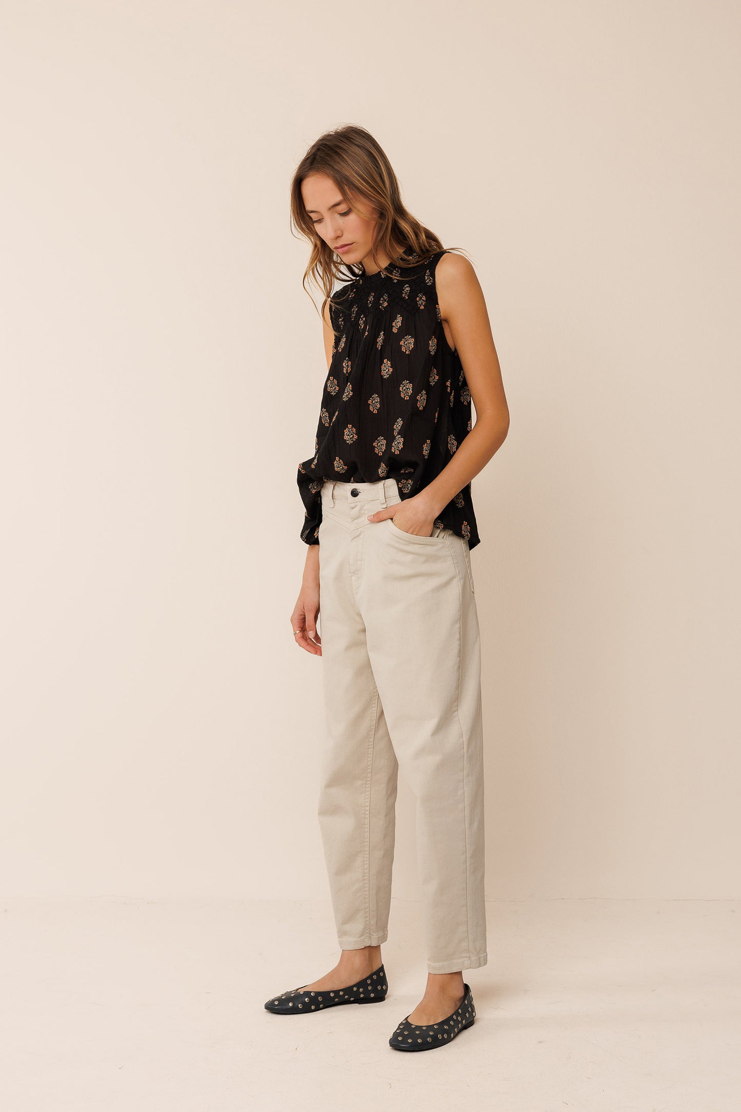 MANUAL SMOCK BLOUSE
