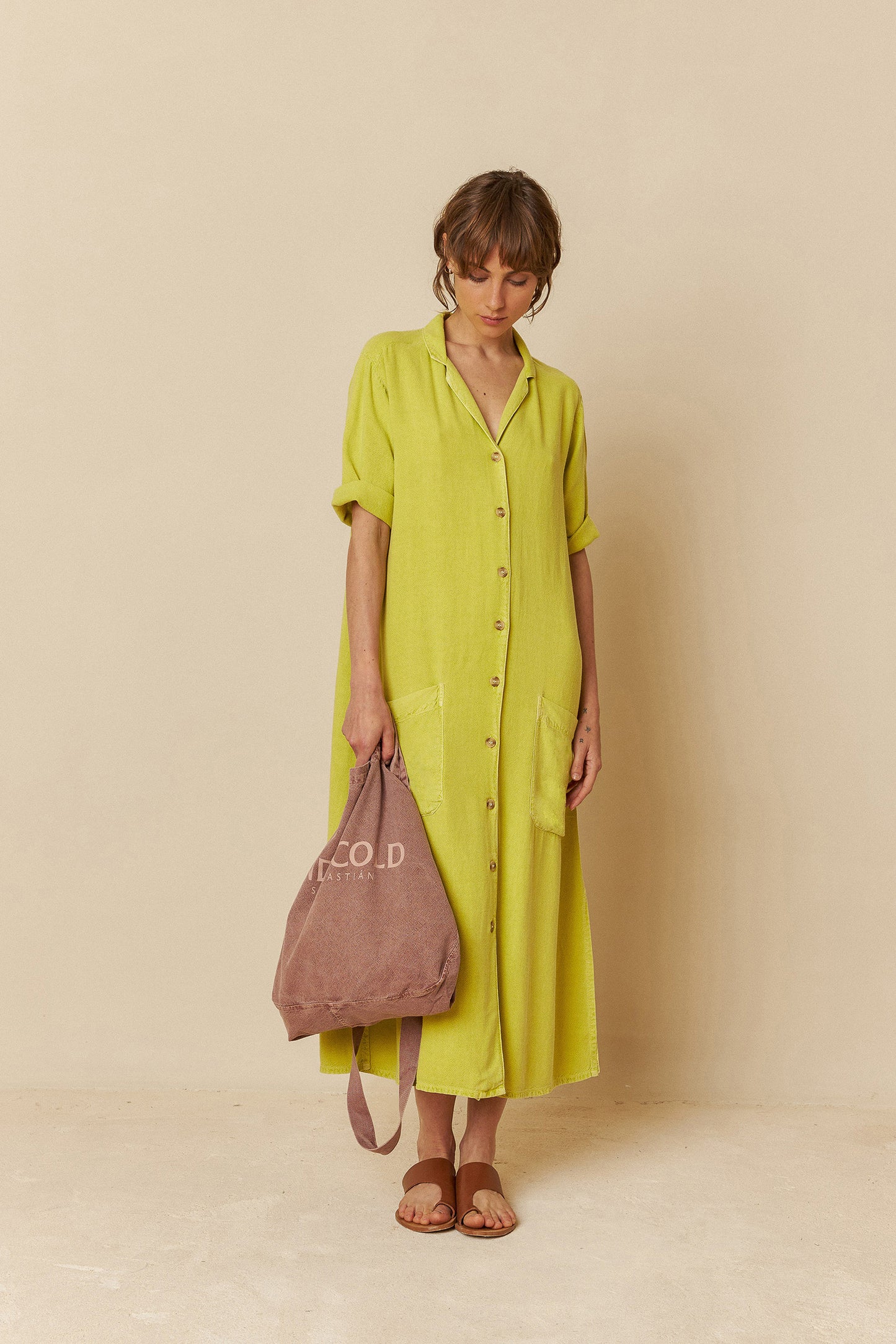VISCOSE LINEN DRESS