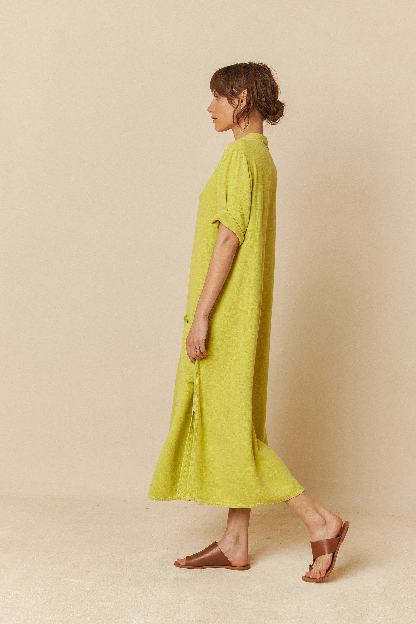 VISCOSE LINEN DRESS