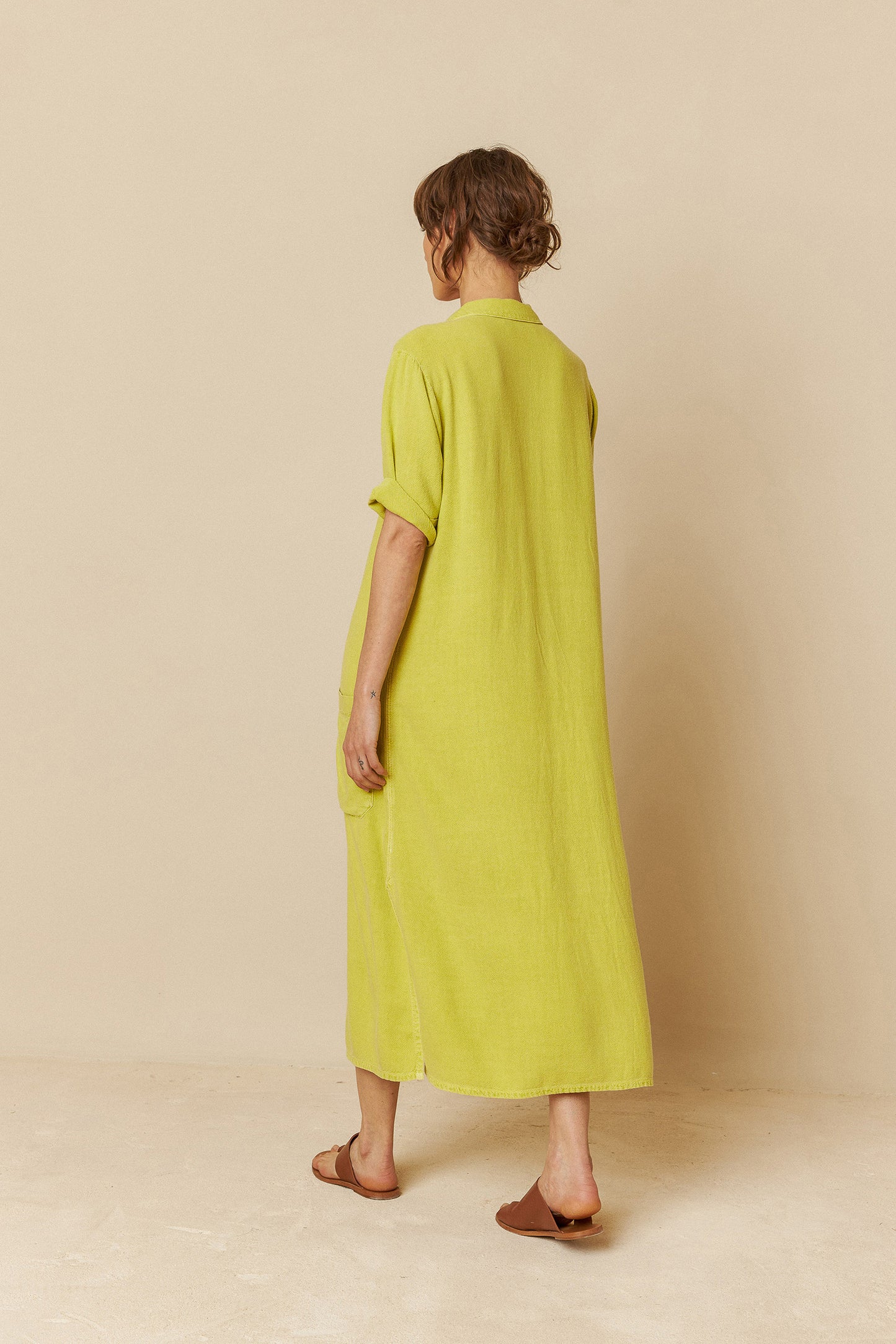 VISCOSE LINEN DRESS