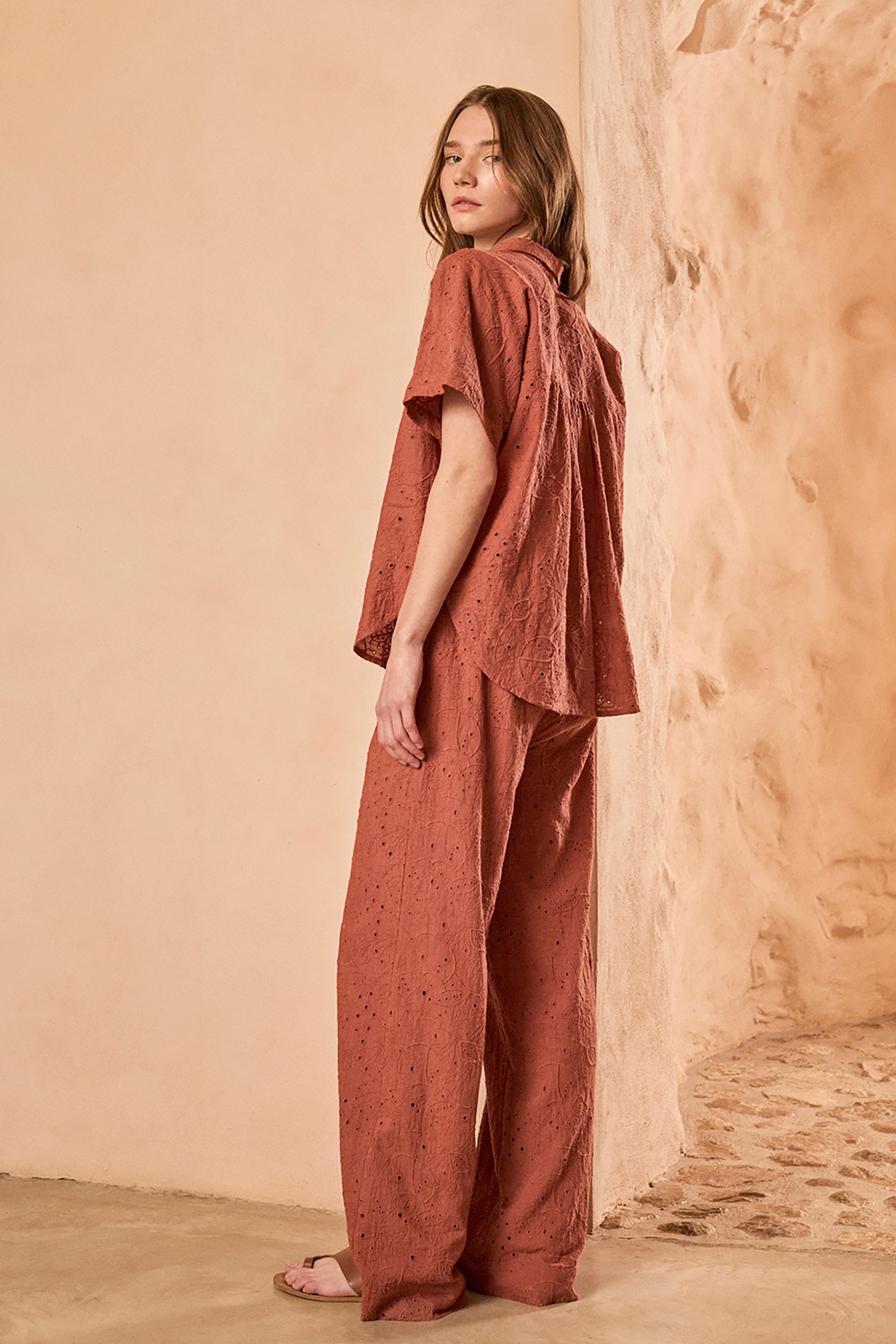 SCHIFFLI EMBROIDERY PANT