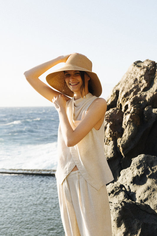 BLUSA CON CUELLO CRUZADO