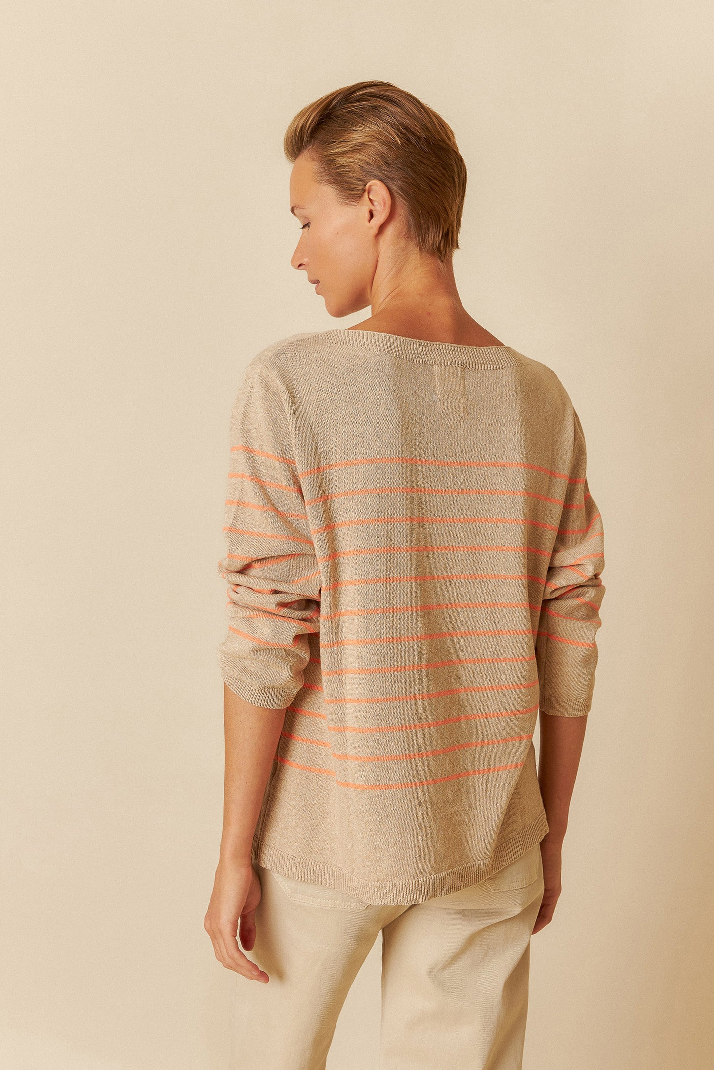 [CL] BOAT-NECK KNITTED SAILOR SWEATER