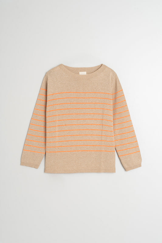 [CL] BOAT-NECK KNITTED SAILOR SWEATER