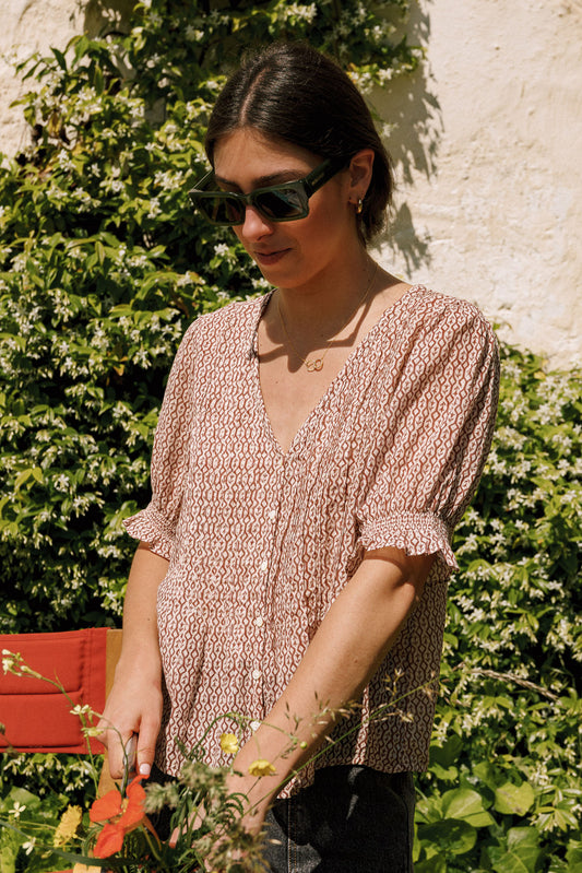 CHEMISE CAOUTCHOUTÉE À MANCHES COURTES