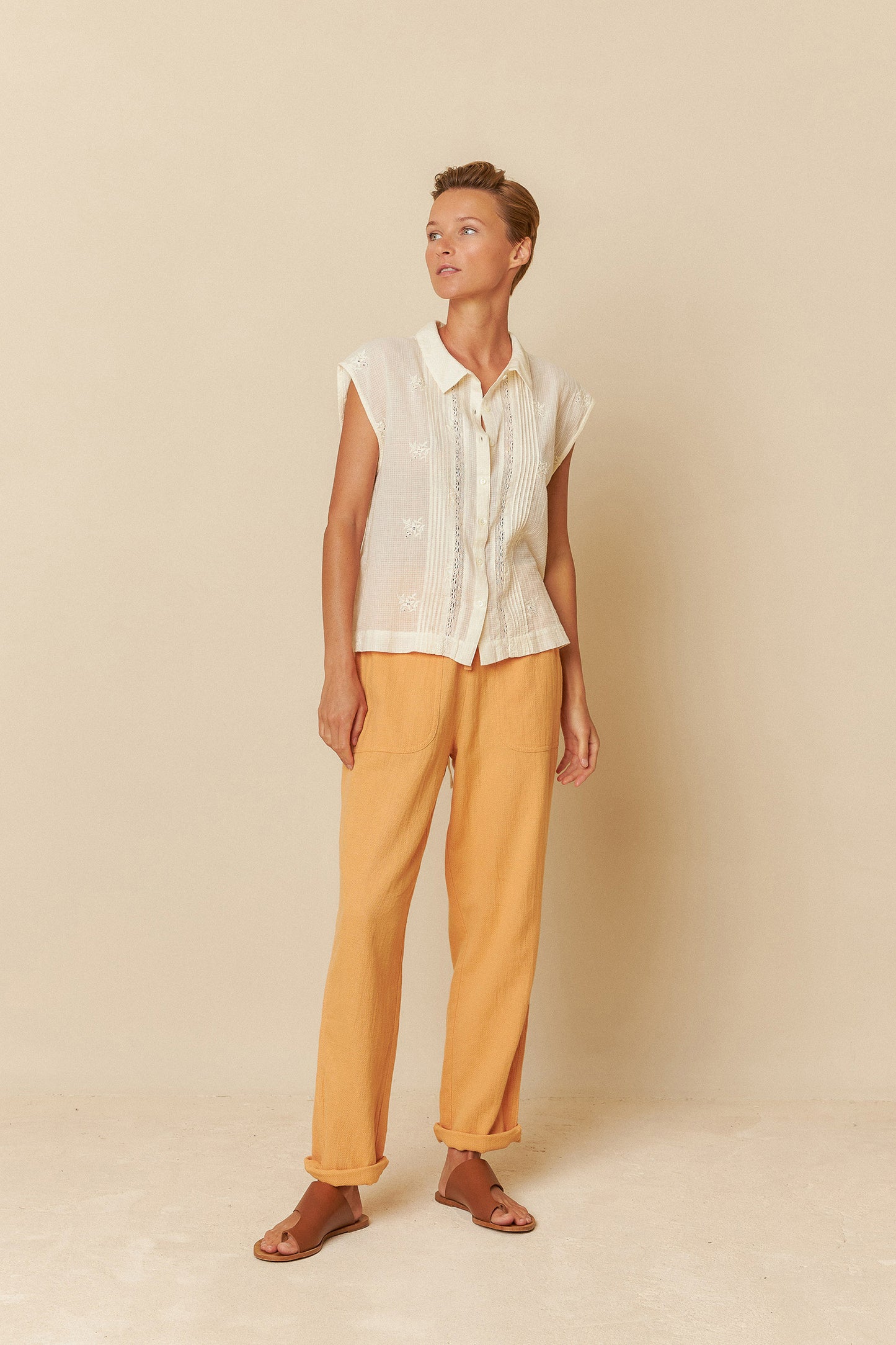 [CL] COTTON EMBROIDERED SHIRT