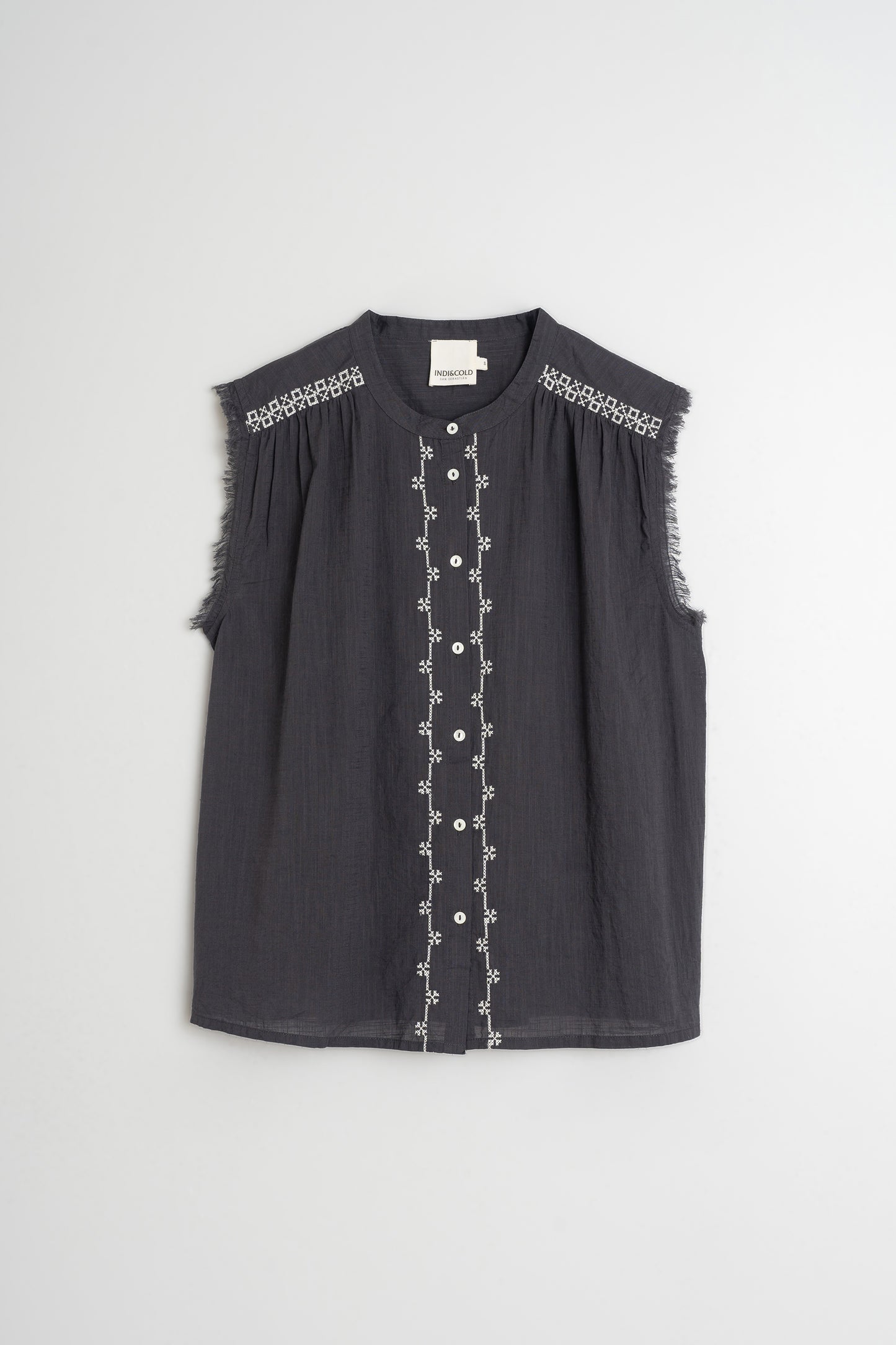 CROSS-STITCH EMBROIDERED SHIRT