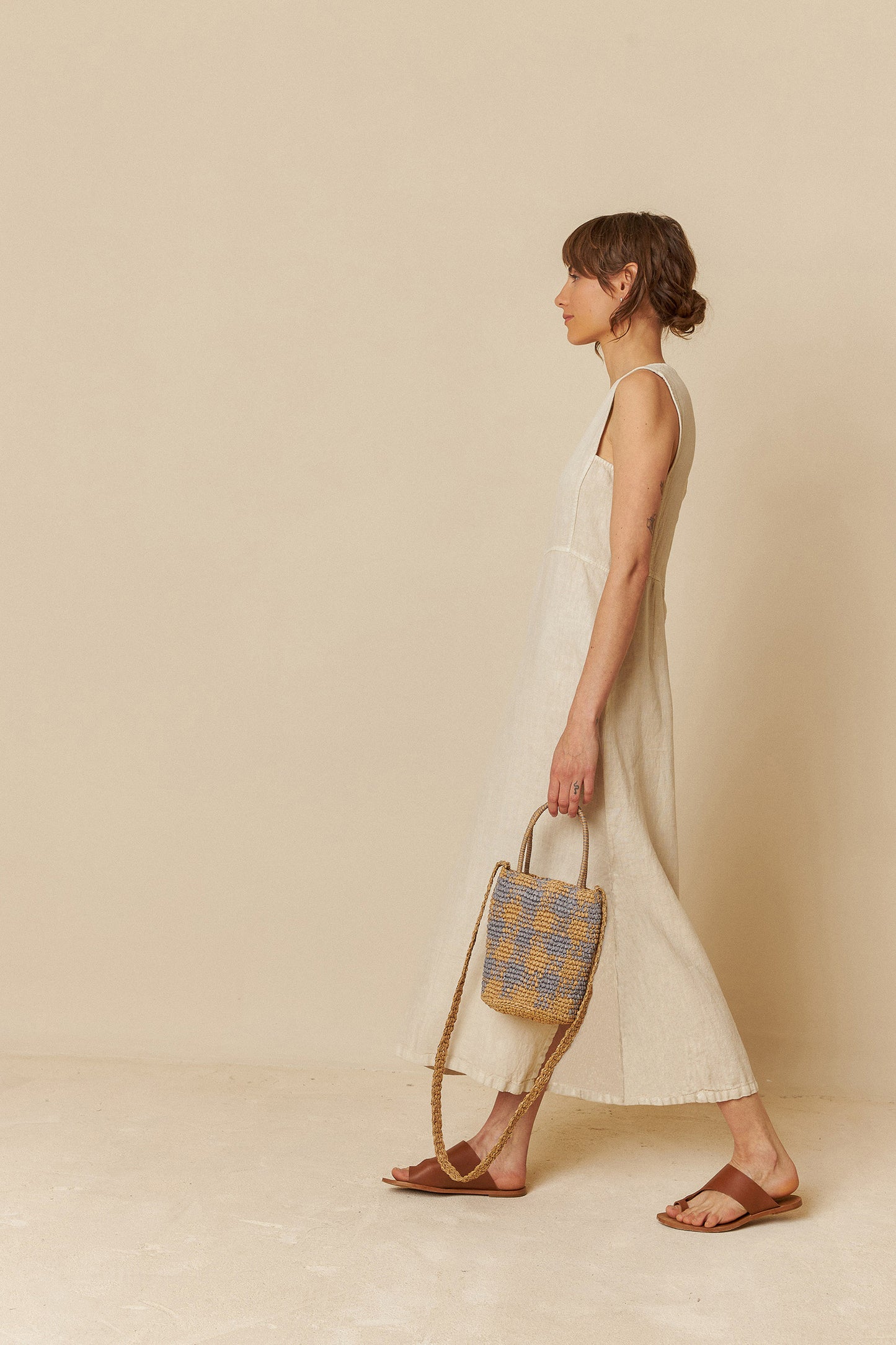 [CL] LINEN MIDI DRESS