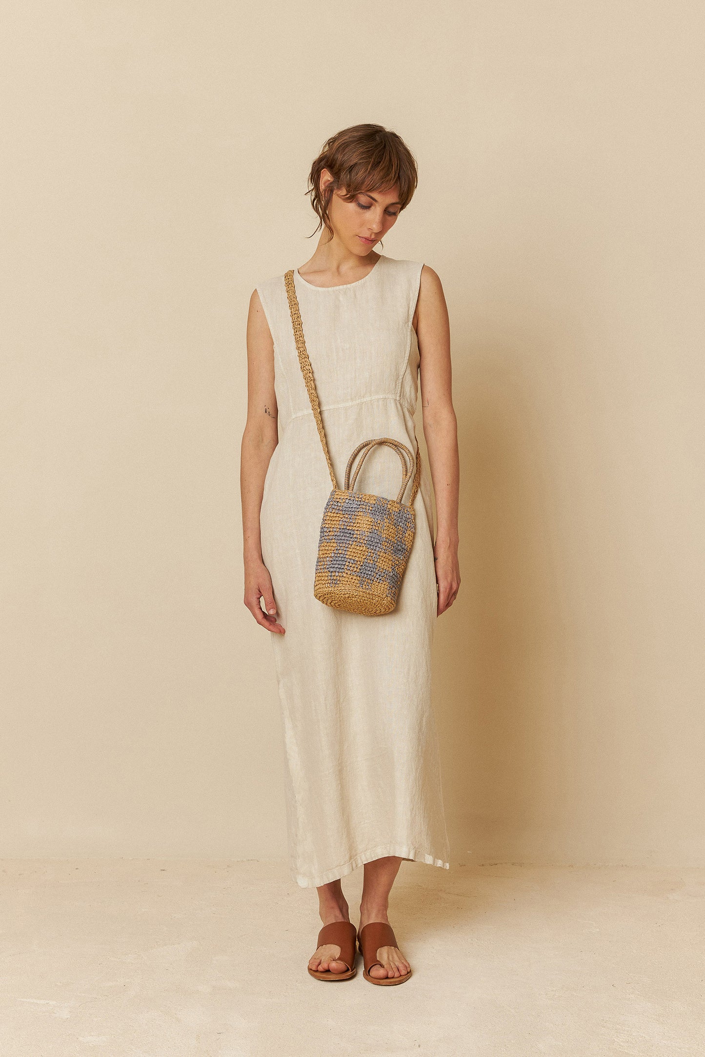 [CL] LINEN MIDI DRESS