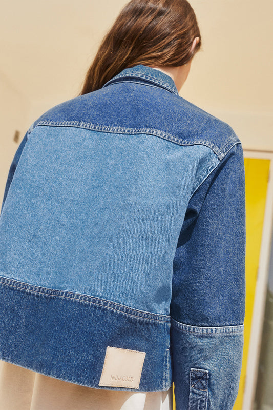 [CL] BICOLOR PATCH JACKET