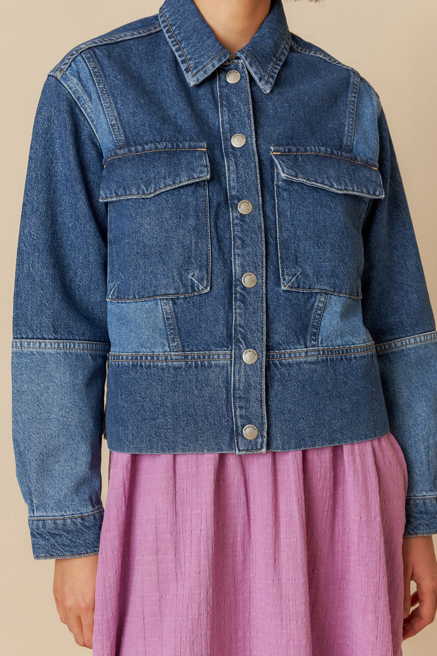 [CL] BICOLOR PATCH JACKET