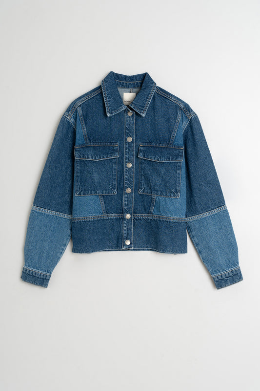 [CL] BICOLOR PATCH JACKET