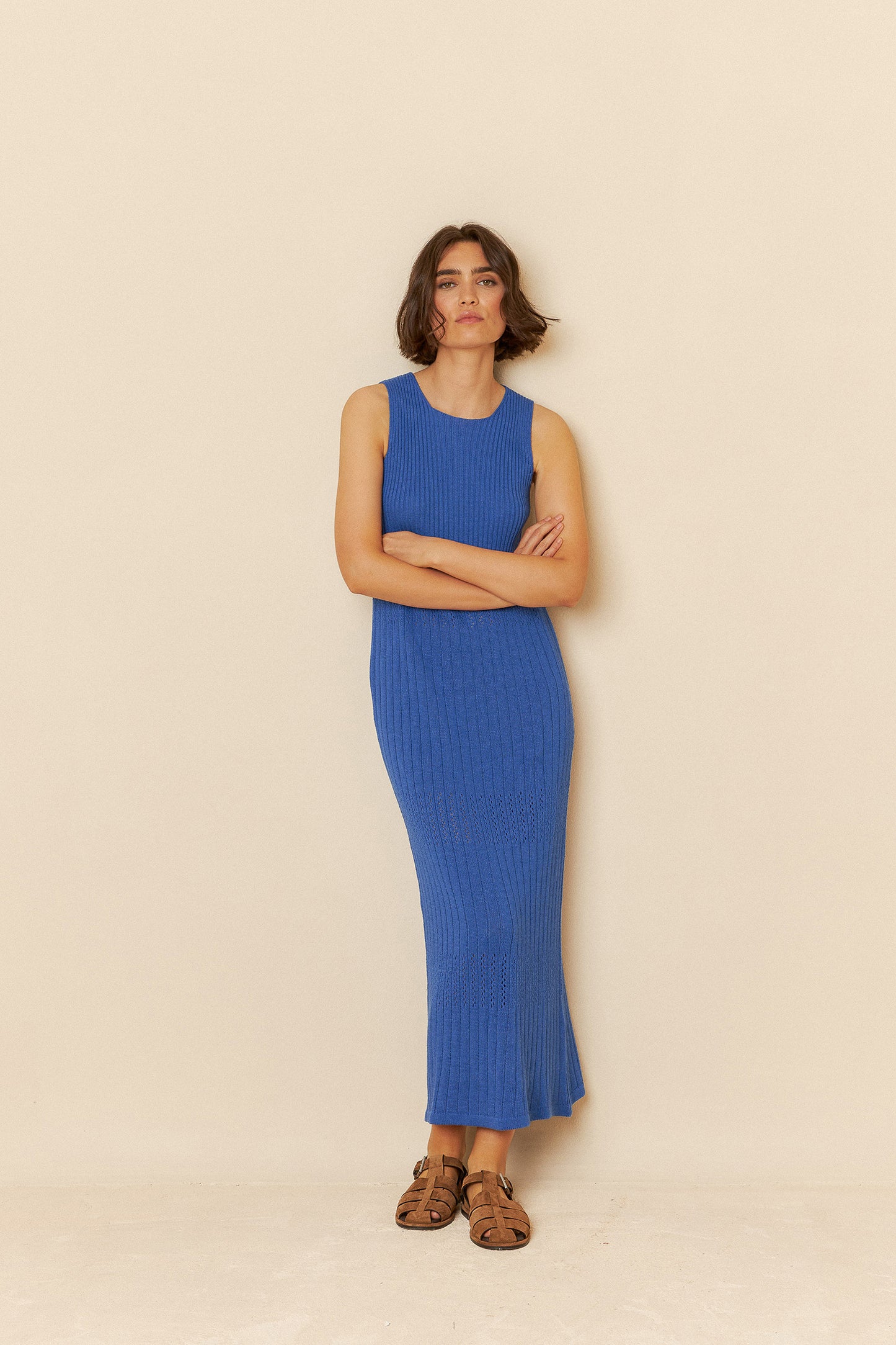 RIBBED KNIT DRESS