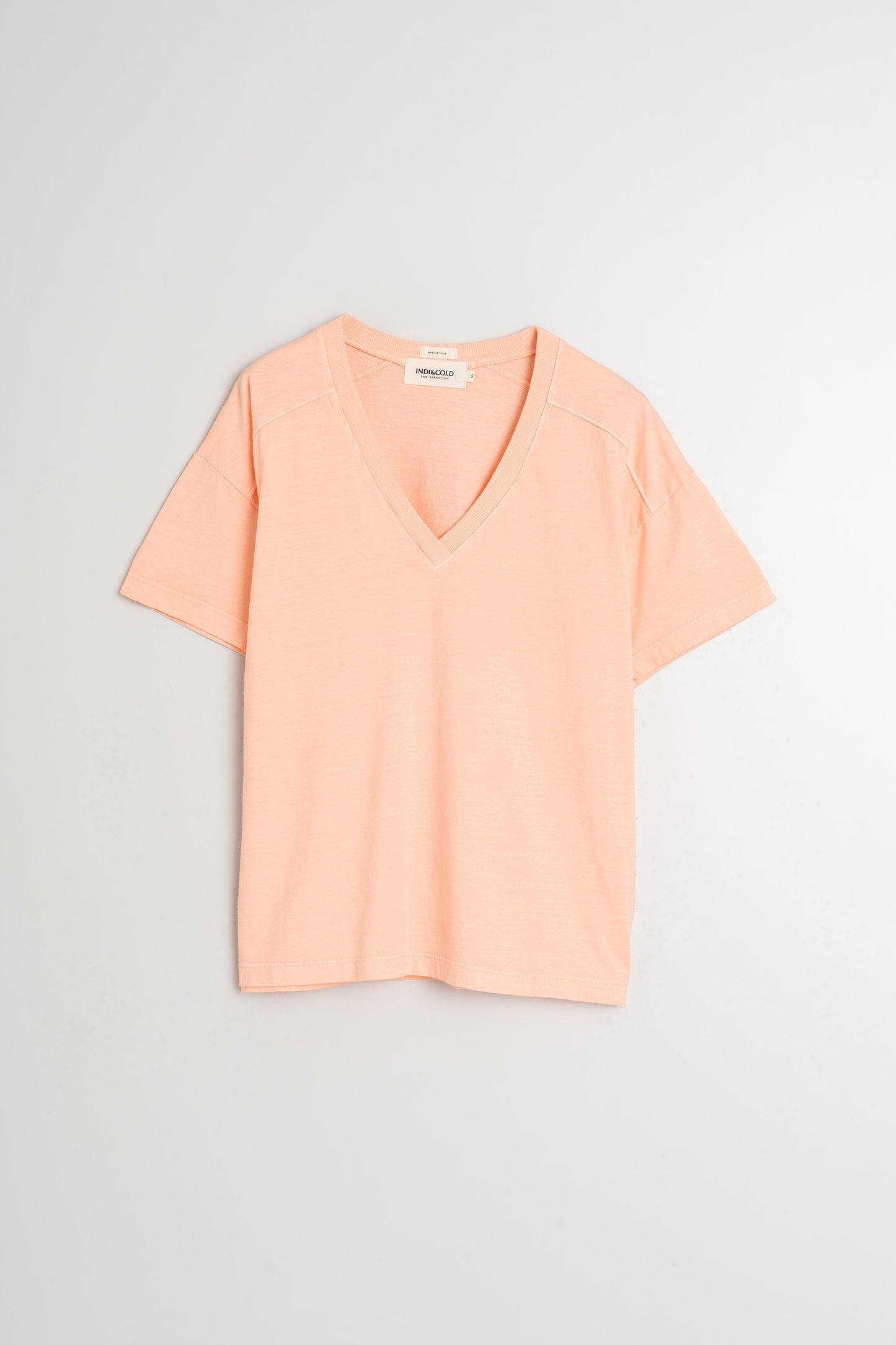 V-NECK COTTON T- SHIRT