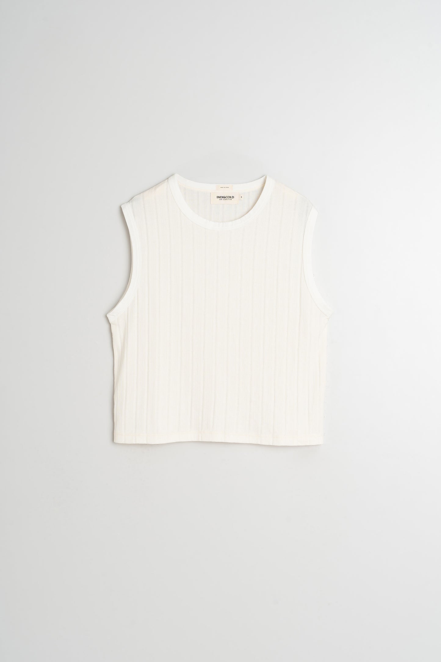 RIBBED KNIT T-SHIRT