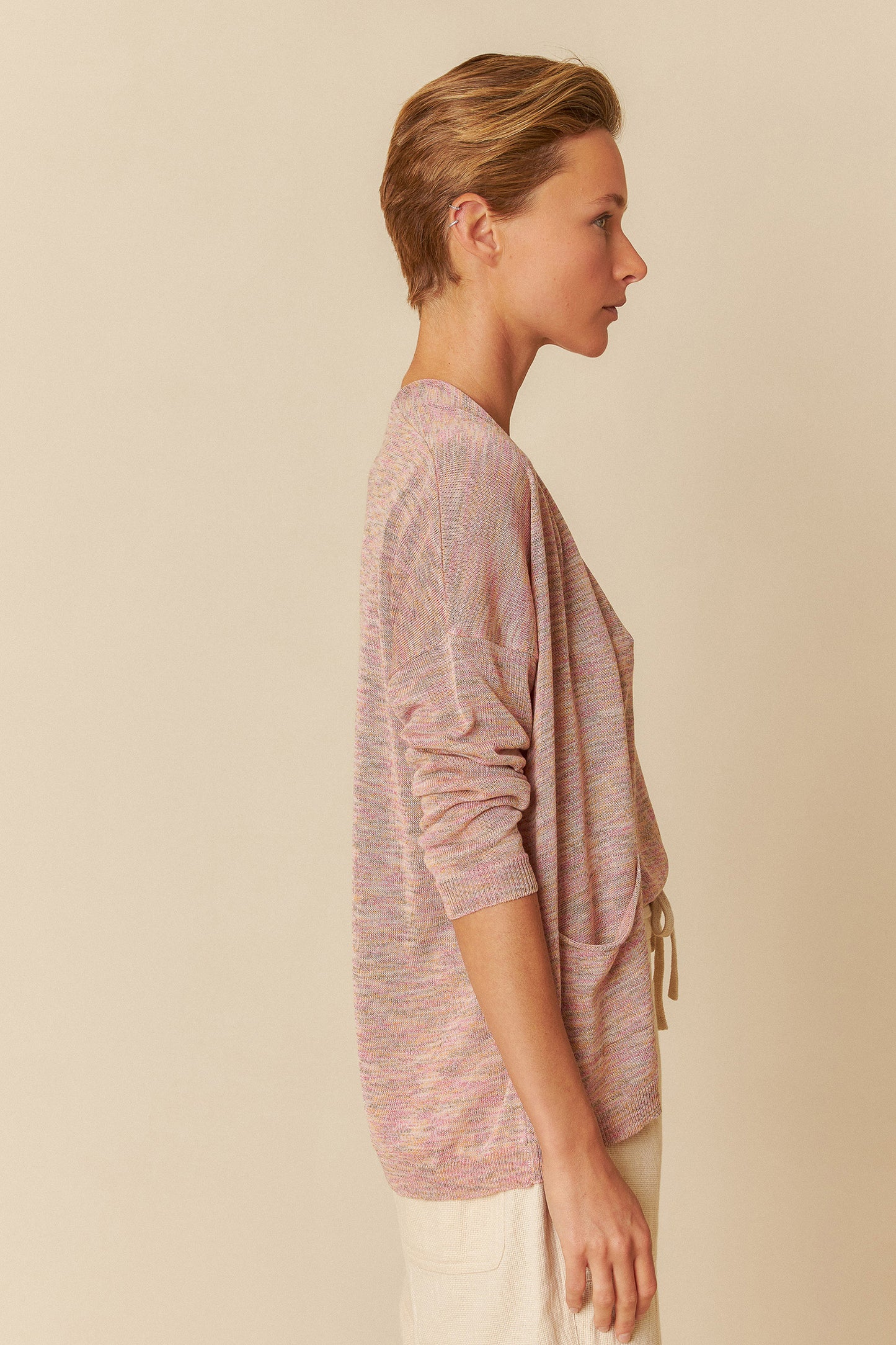 MELANGE KNIT CARDIGAN