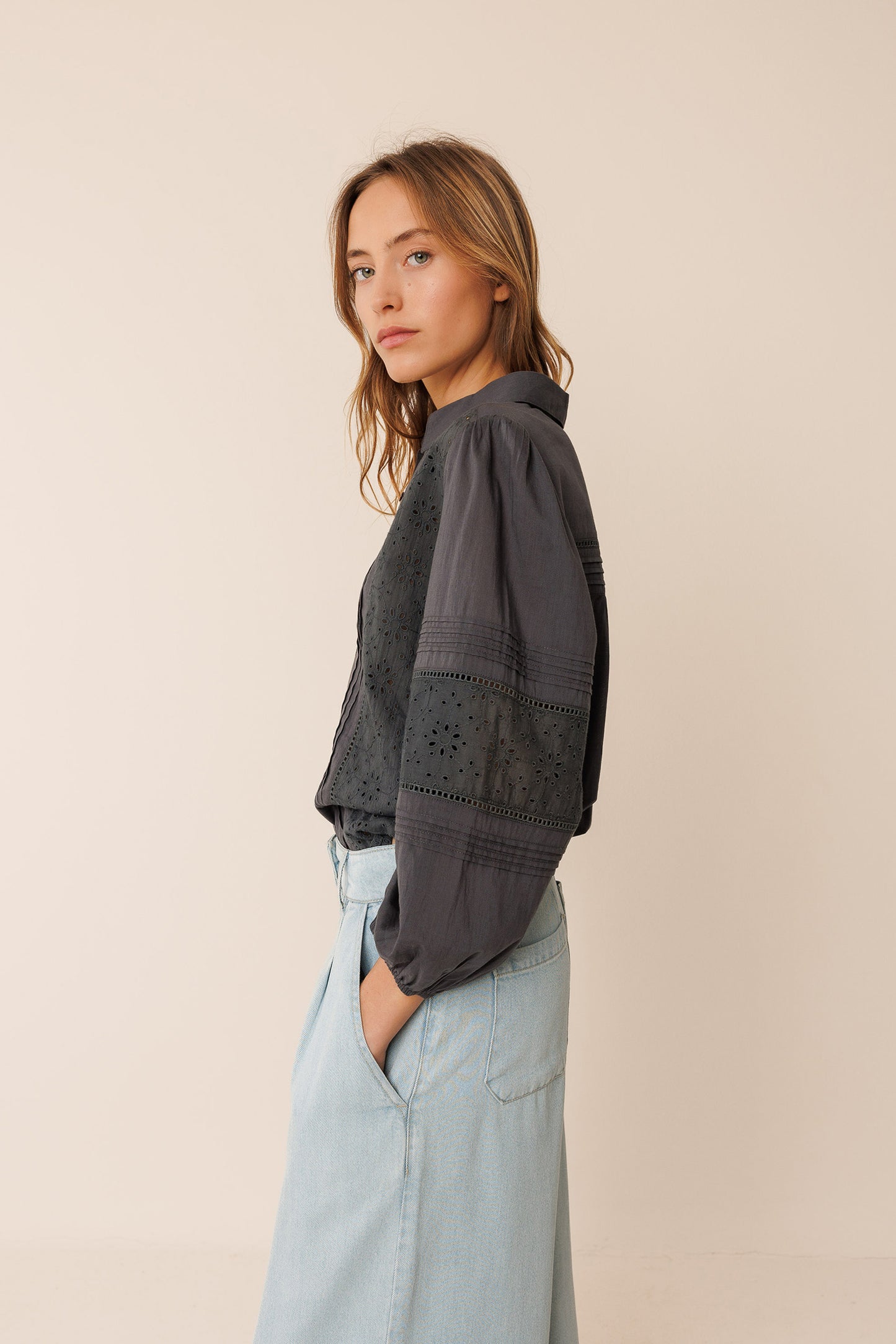 CHEMISE EN VOILE BRODÉ