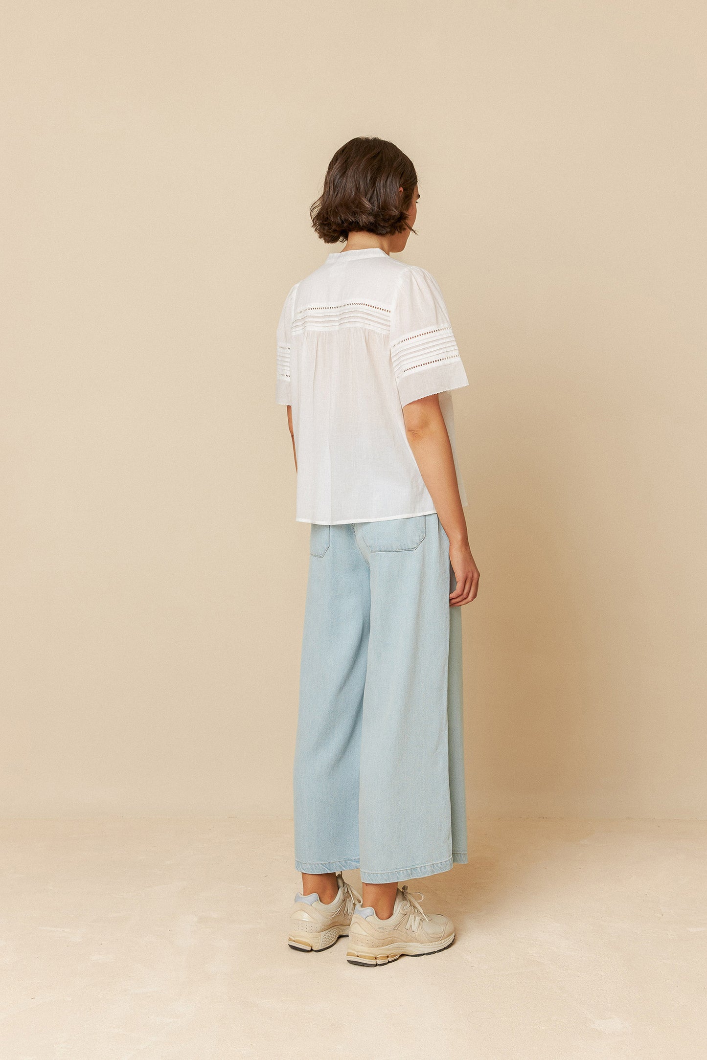 [CL] EMBROIDERED VOILE BLOUSE
