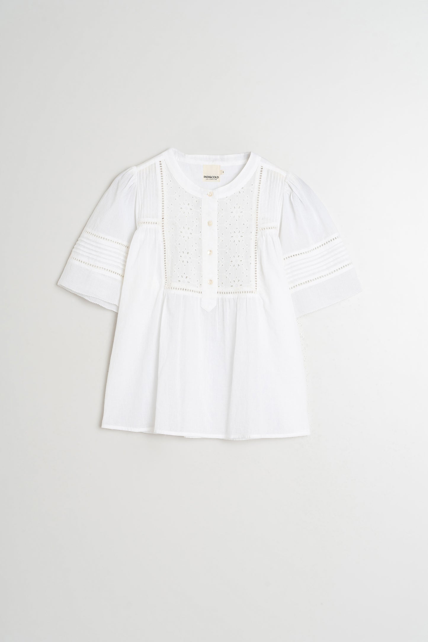[CL] EMBROIDERED VOILE BLOUSE