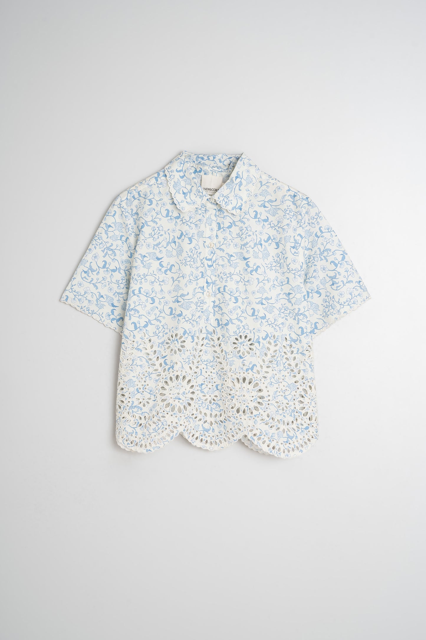 CAMISA ESTAMPADA POPELIN BORDADO