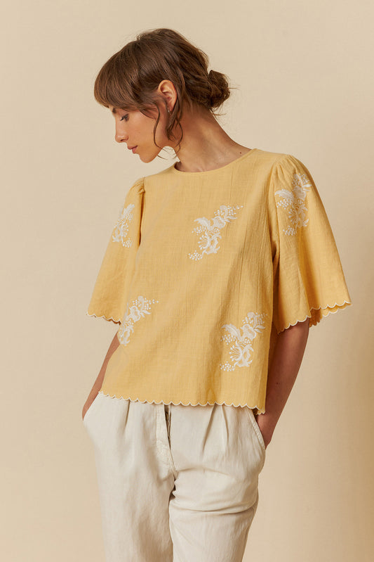 [CL] BUTTERFLY SLEEVE BLOUSE
