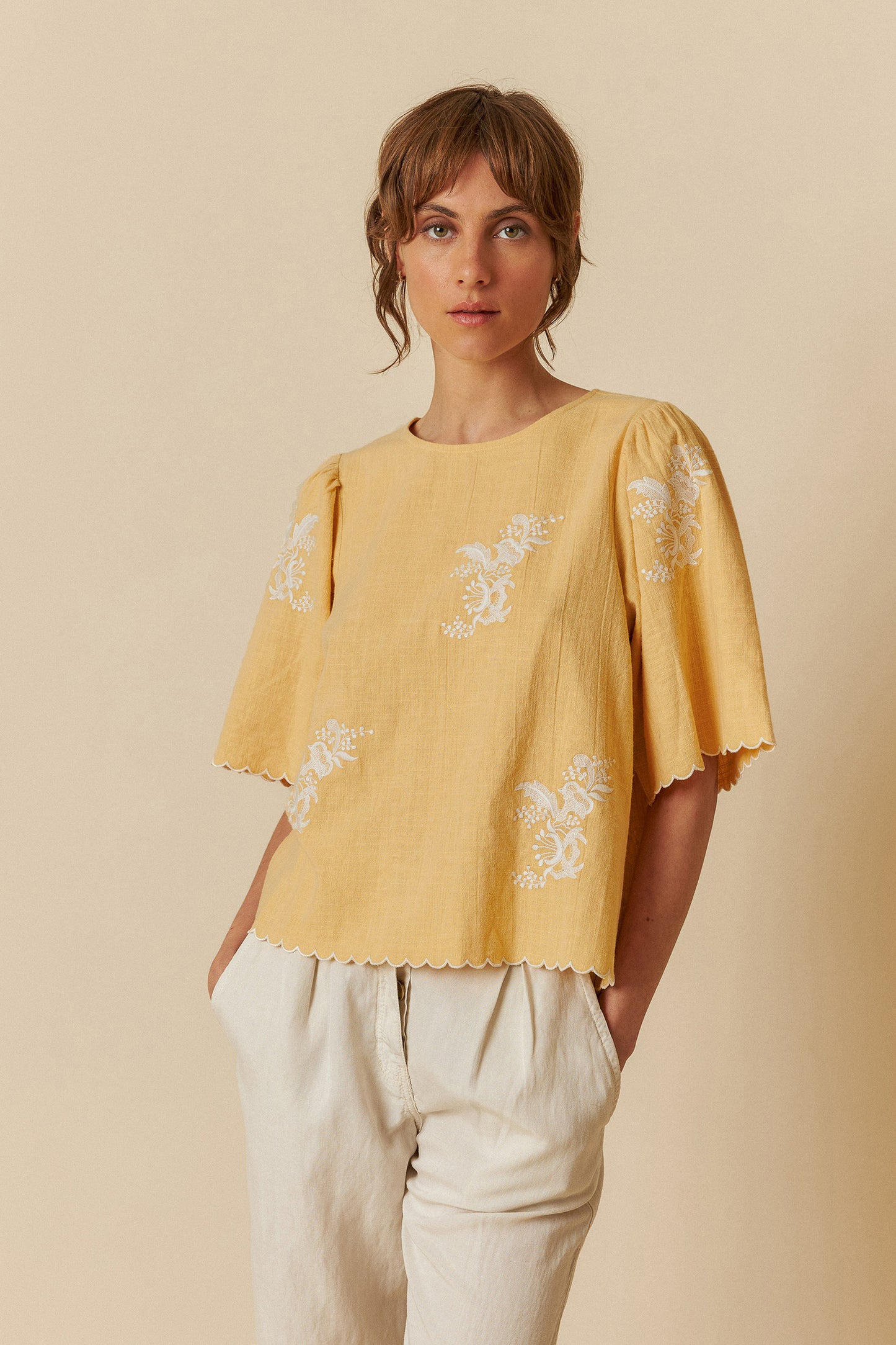 [CL] BUTTERFLY SLEEVE BLOUSE